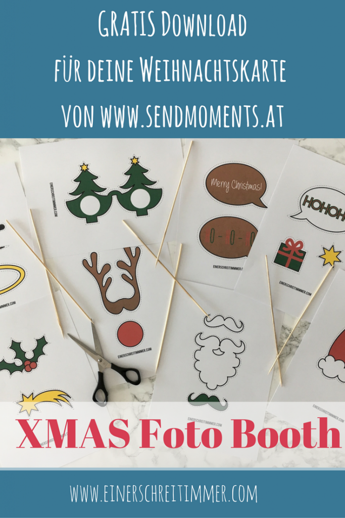Weihnachtspost: Gratis Download für ein XMAS Foto Booth von Sendmoments und Einerschreitimmer. Inkl Weihnachtsgedicht und Weihnachtswünsche