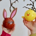 DIY Basteln mit Kindern Ostern Kugelhase und Küken
